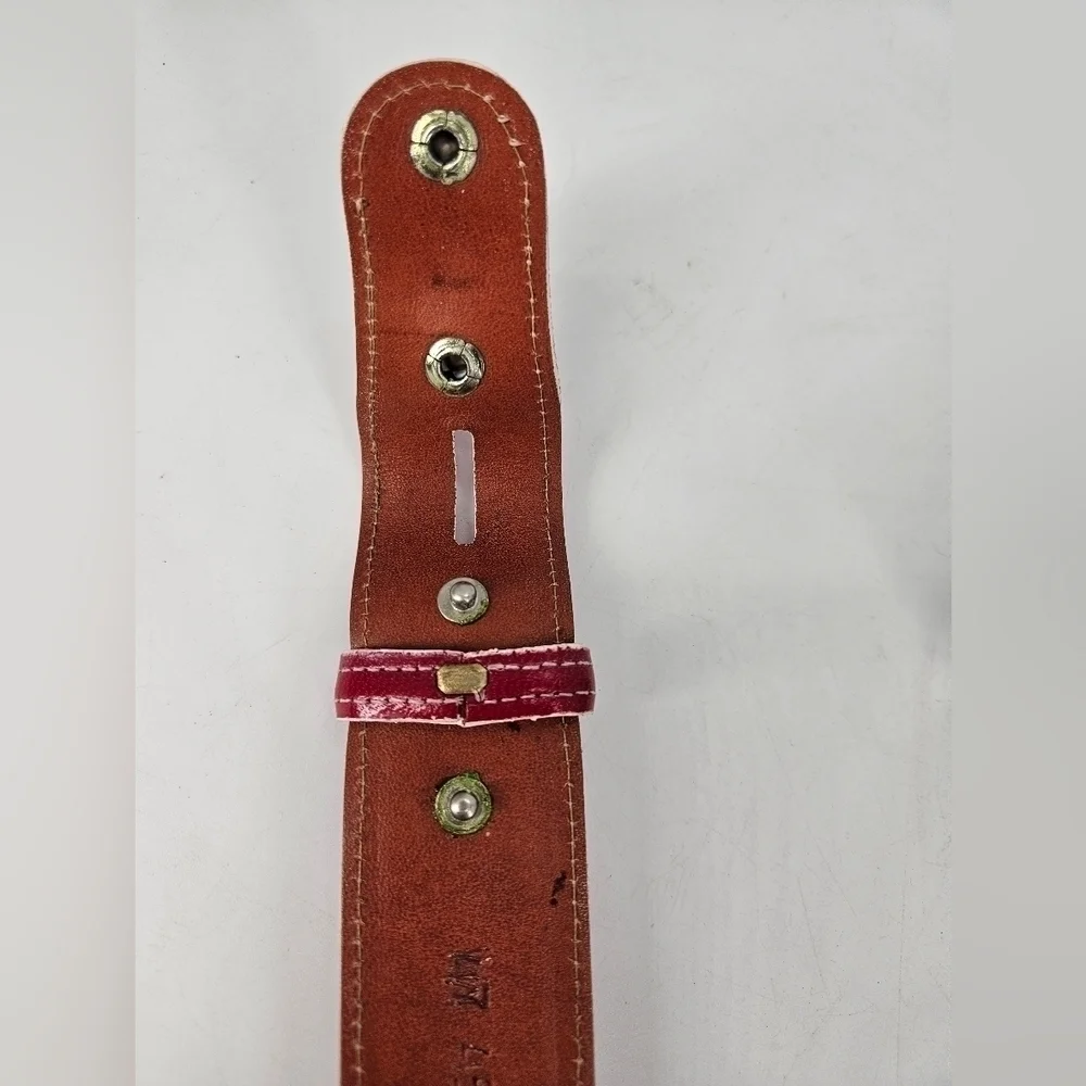 Custom Mexican RED WHITE GREEN Genuine Leather Interchangeable BELT STRAP sz 45